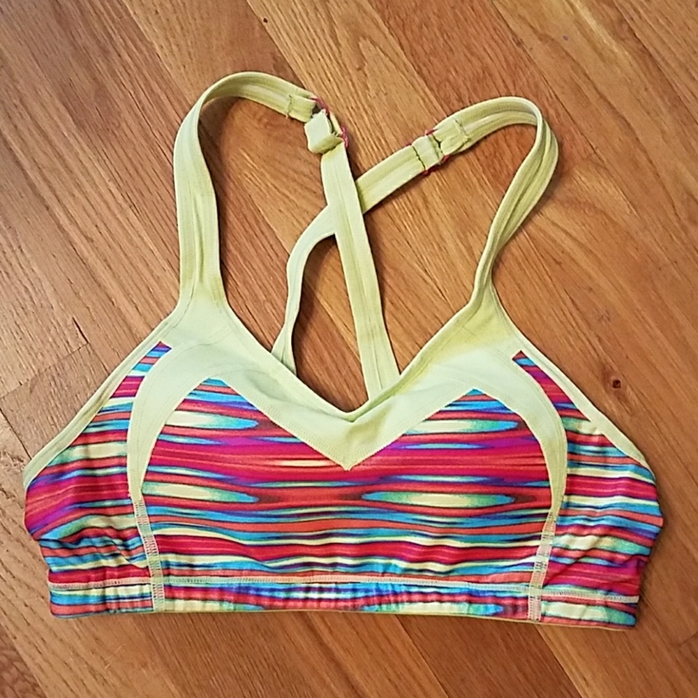 Multicolored Crossback Sports Bra